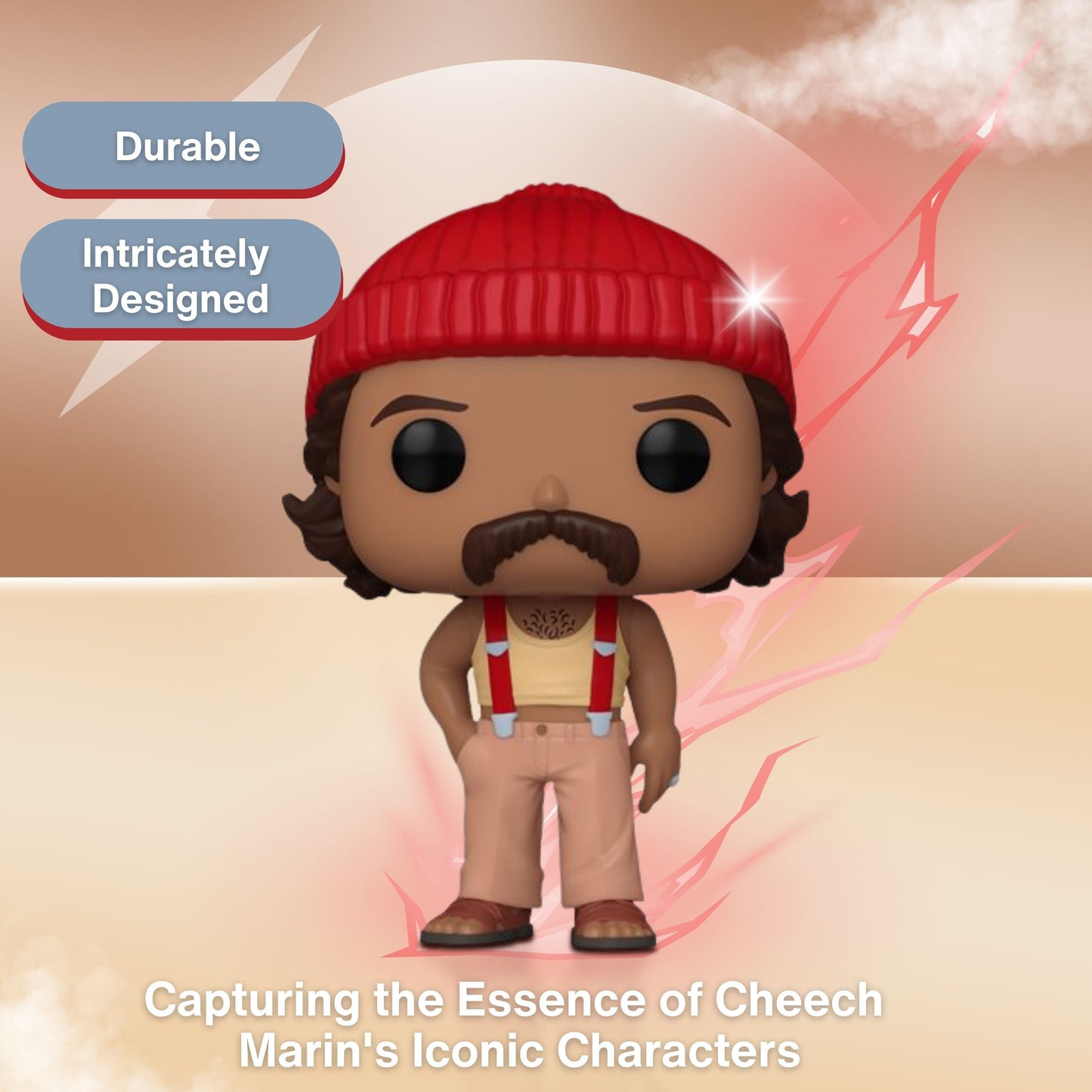 Cheech Funko Pop! Cheech & Chong Up in Smoke - Vinyl Figure #1558 with Display Box Protector Case