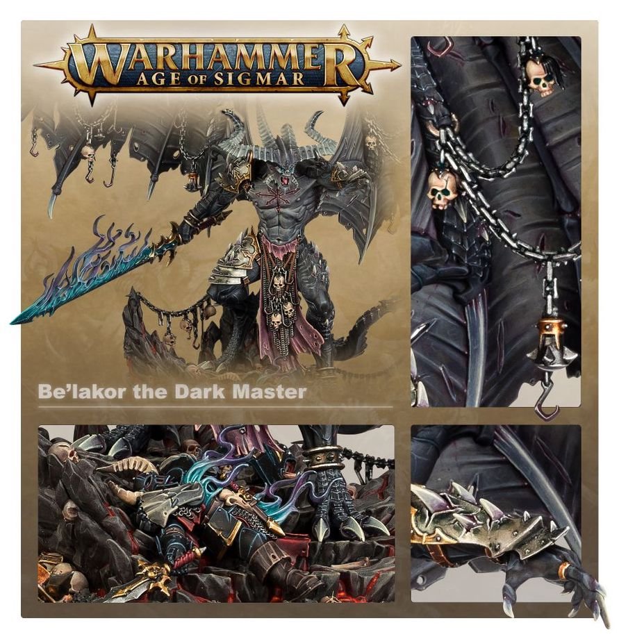 Warhammer Age of Sigmar Be’lakor The Dark Master Miniature Model Kit – Chaos Daemon Prince Collectible Figure for Warhammer Age of Sigmar & Warhammer 40,000 (PRE-ORDER)