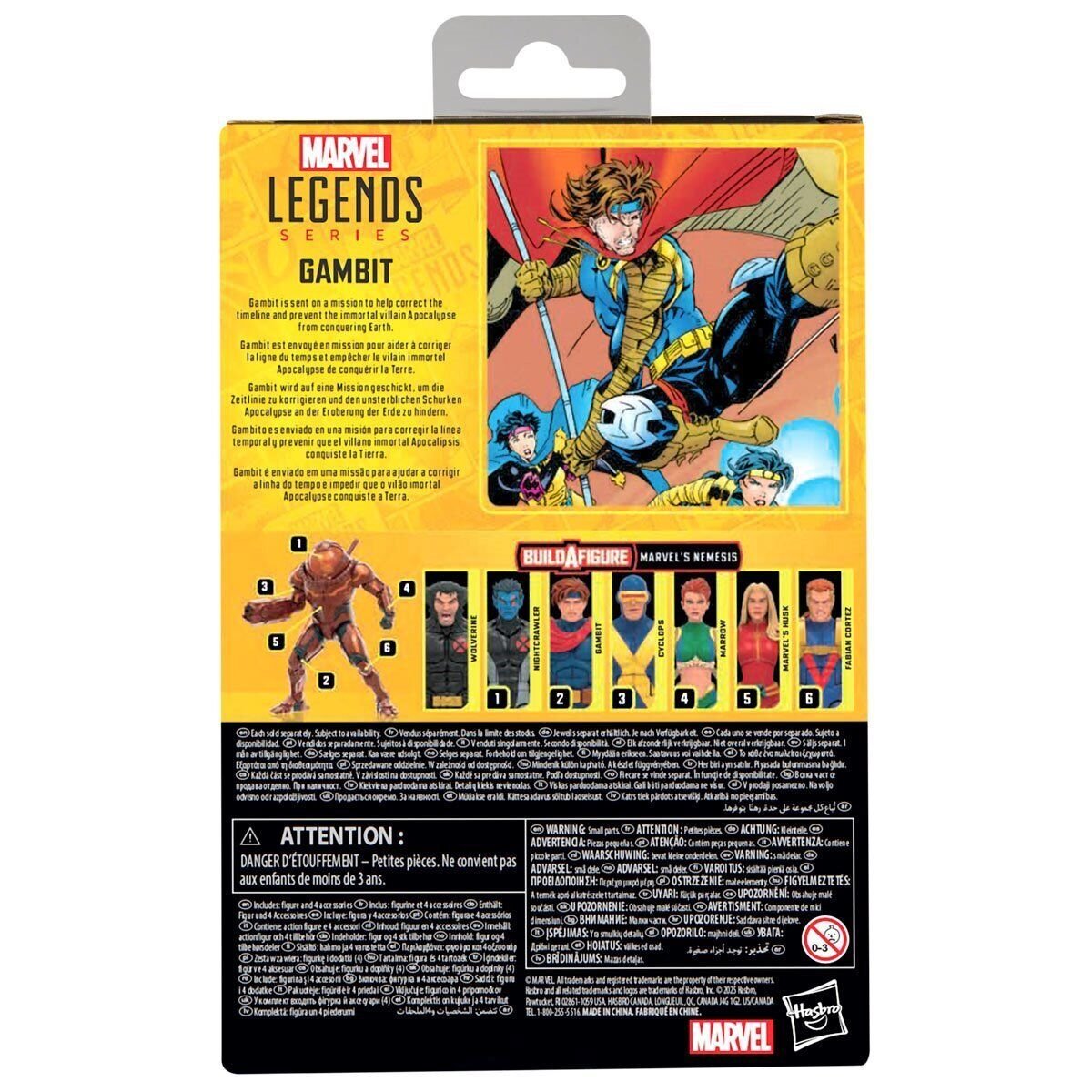 Gambit Marvel Legends Series X-Men - 6" Build A Figure Marvel's Nemesis by Hasbro