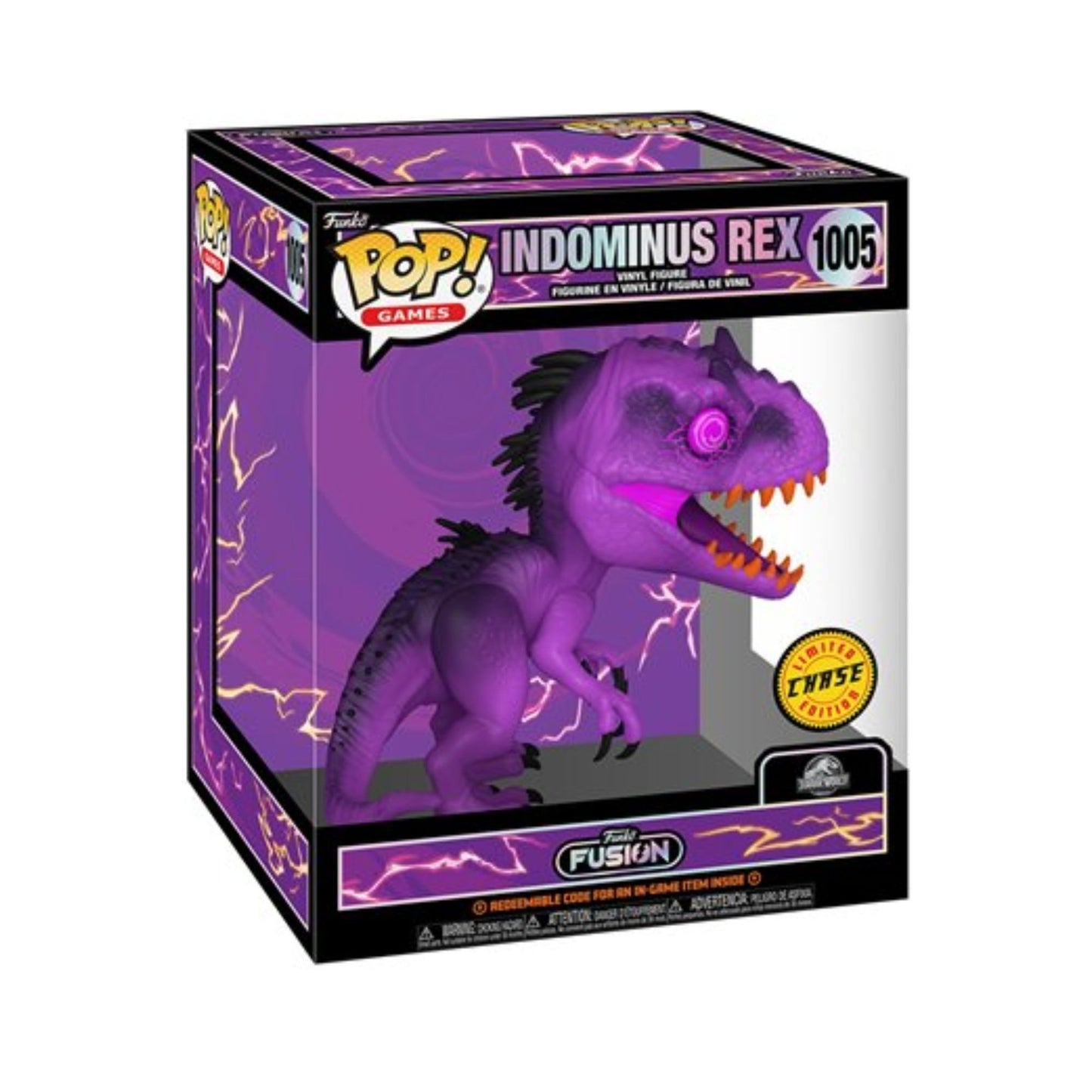 Indominus Rex Funko Pop! Games Funko Fusion: Jurrasic Park with Exclusive In-Game Item Code - Collectible Chase Limited Edition Vinyl Figure #1005 with Window Display Box