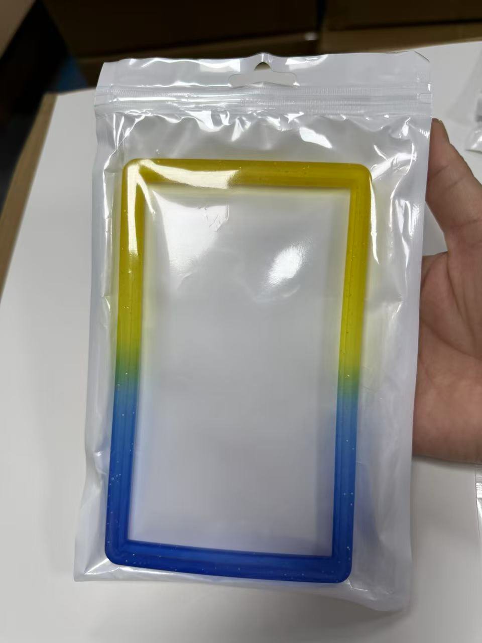 ER Bumper Slab PSA Gradient Yellow Blue Glitter Protective Case | Shockproof Edge Guard | Lightweight Durable Card Slab Protector for Trading Card Collectors Display (PPRE-ORDER JUNE)