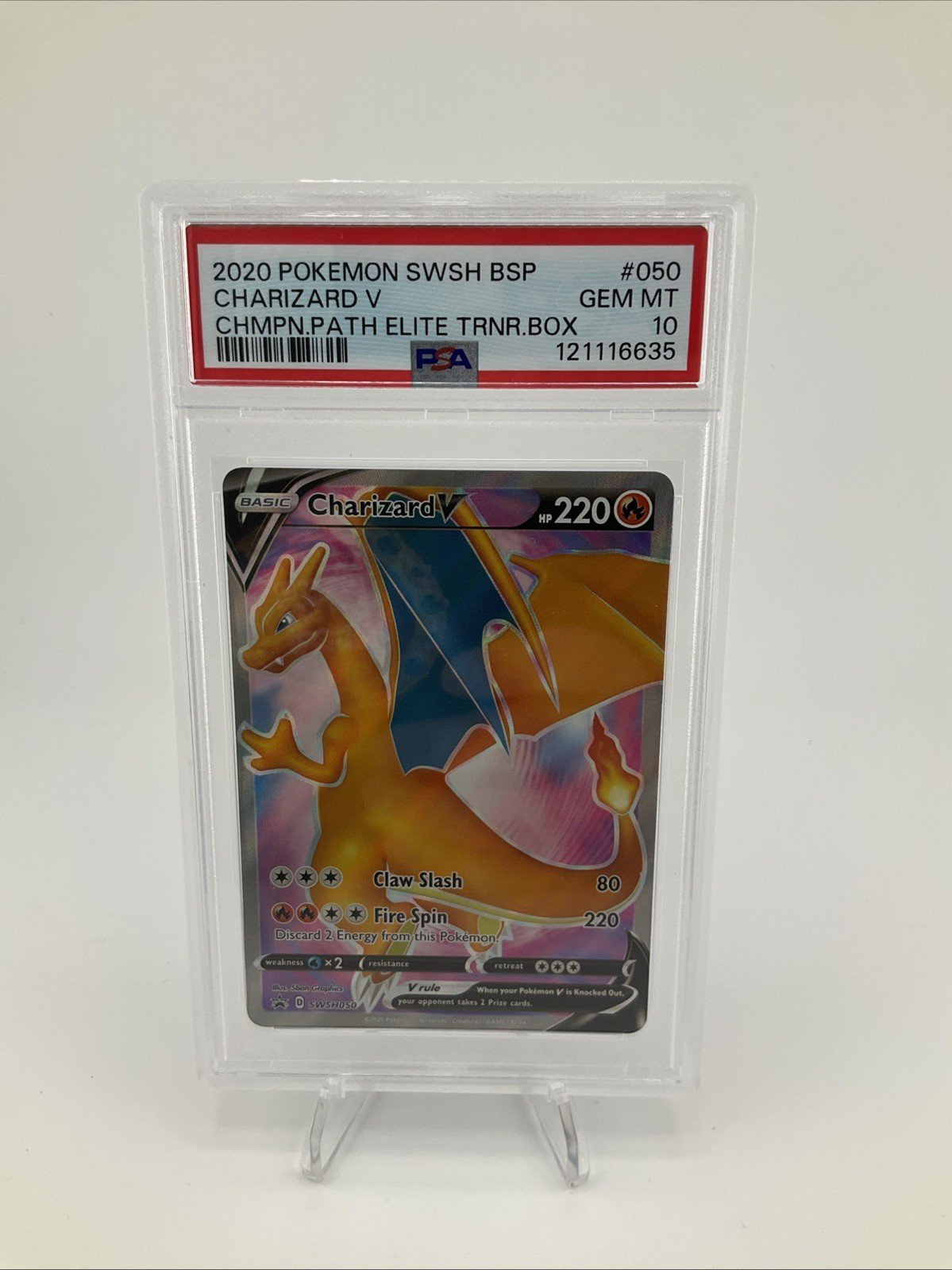 2020 Pokémon Champions Path ETB Promo Charizard V SWSH050 PSA Gem Mint 10