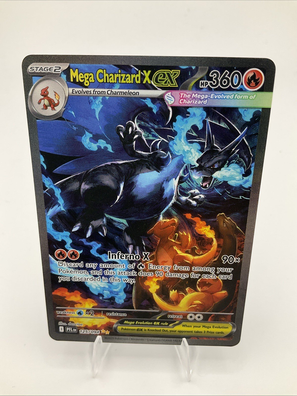 2025 Pokemon Phantasmal Flames 125/094 Mega Charizard X ex SIR / NM 🔥