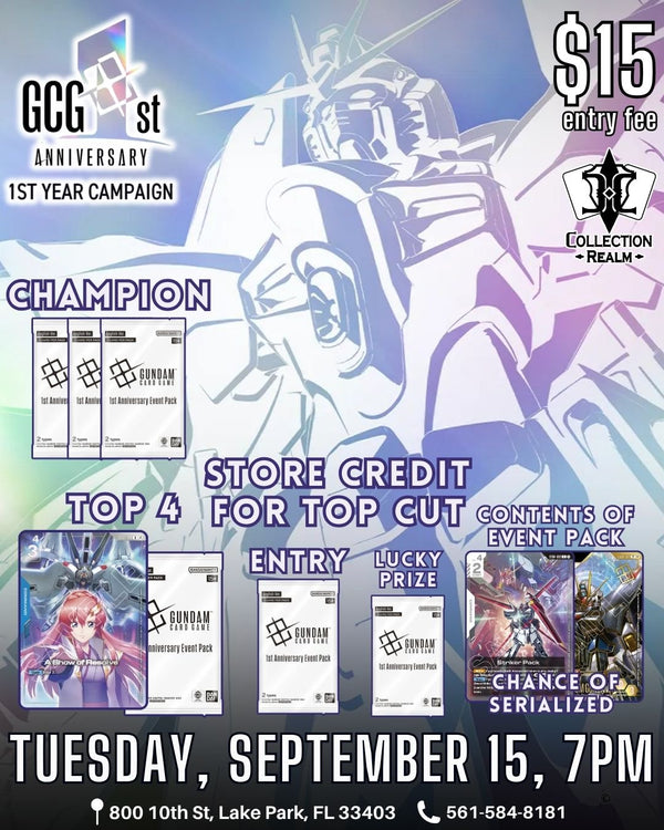 Gundam TCG Tournament – September 15, 2026 (Tuesday 7:00 PM)