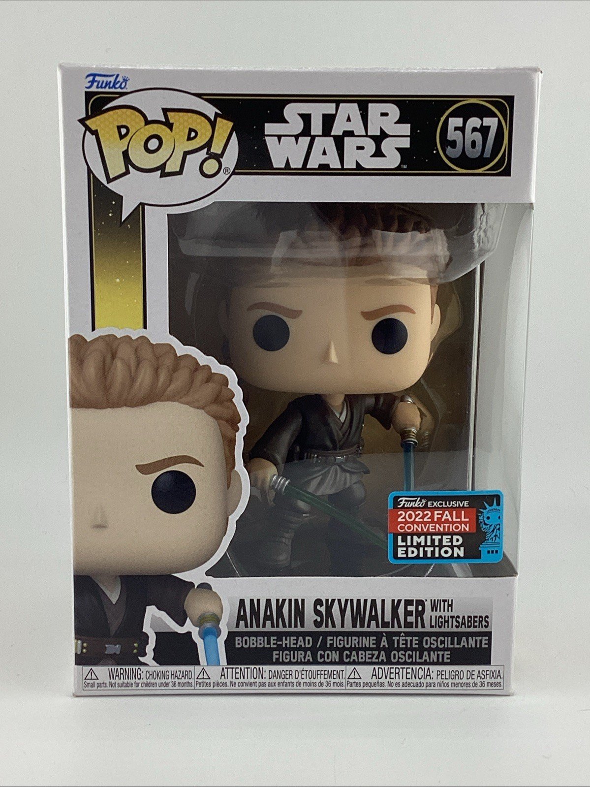 Funko Pop! Star Wars - Anakin Skywalker With Lightsabers 2022 Fall Con L.E #567