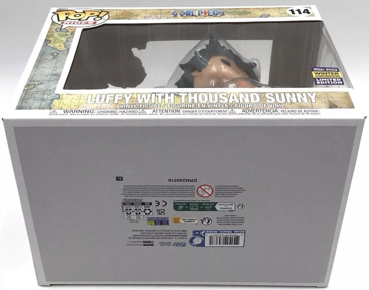 Funko Pop! Rides One Piece Luffy With Thousand Sunny #114 Winter Convention NIB