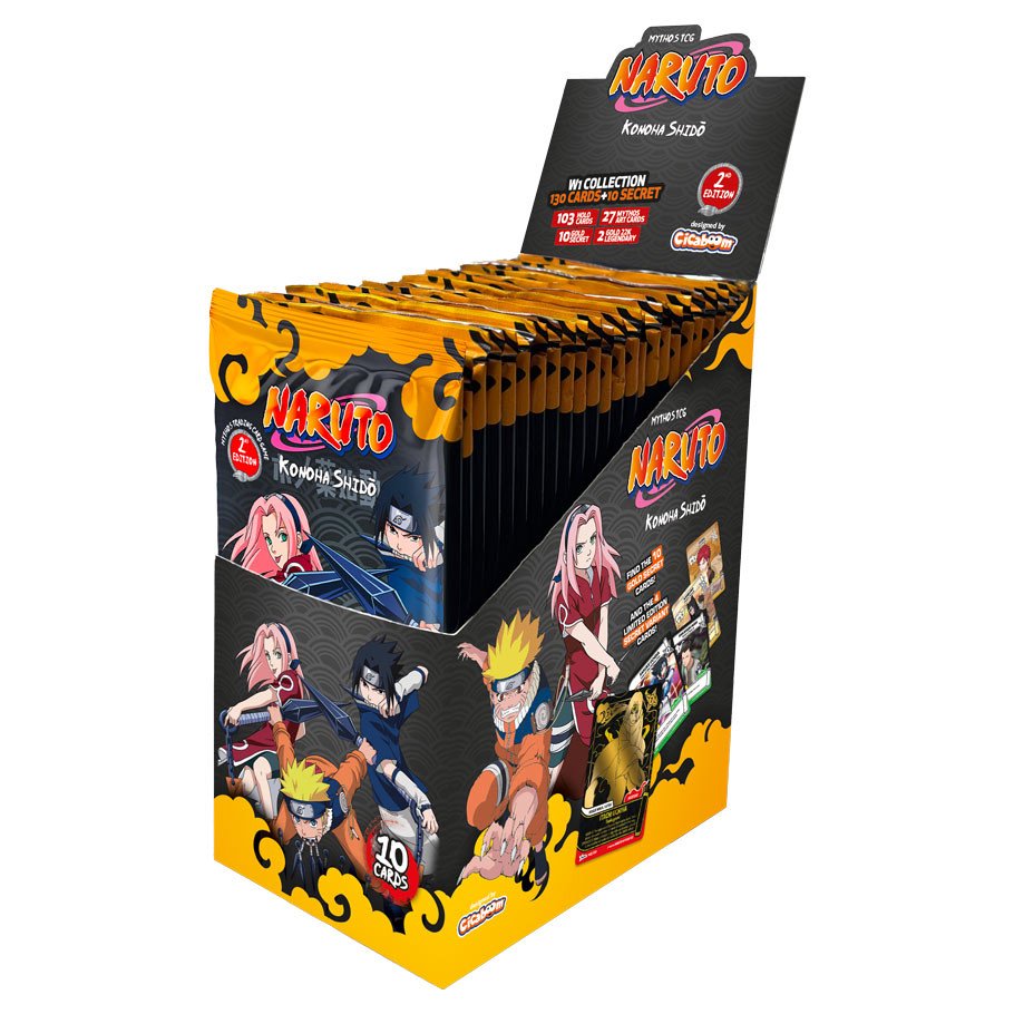 Naruto Mythos TCG Konoha Shidō Second Edition English Booster Display Box