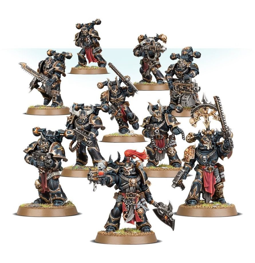 Warhammer 40K Combat Patrol Chaos Space Marines Army Box Set – 26 Multipart Miniatures Including Master of Possession, Possessed, Chaos Marines & Cultists – Warhammer 40,000 Miniatures