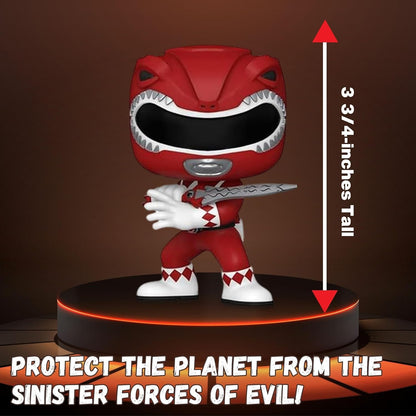 Red Ranger Funko Pop! Television Power Rangers - Vinyl Figure #1374 with Display Box Protector Case