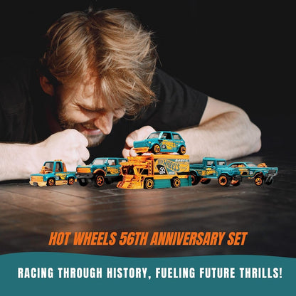 Custom '70 Honda N600 5/6 Hotwheels 56th Pearl and Chrome 2024 Die-Cast - Exclusive Anniversary Edition with Turquoise and Copper-Color Theme