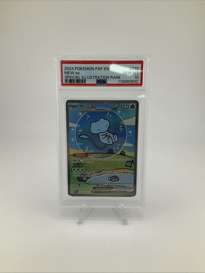 Pokemon TCG Mew EX Bubble Mew Sir Alt Art Paldean Fates Card 232/091 PSA 10 Mint