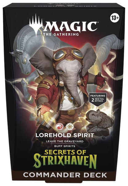 MTG Secrets of Strixhaven Lorehold Spirit Commander Deck – 100-Card Ready-to-Play Magic Deck with Foil Mythic Legendary Cards, New Commander Cards & Tokens (PRE-ORDER APRIL)
