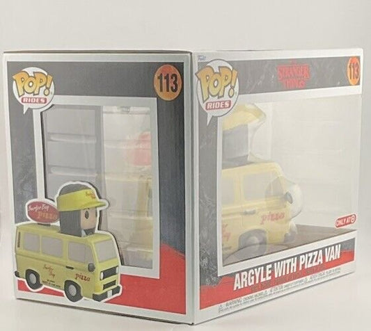 Funko Pop 2022 Rides Stranger Things Argyle With Pizza Van #113 Target Exclusive