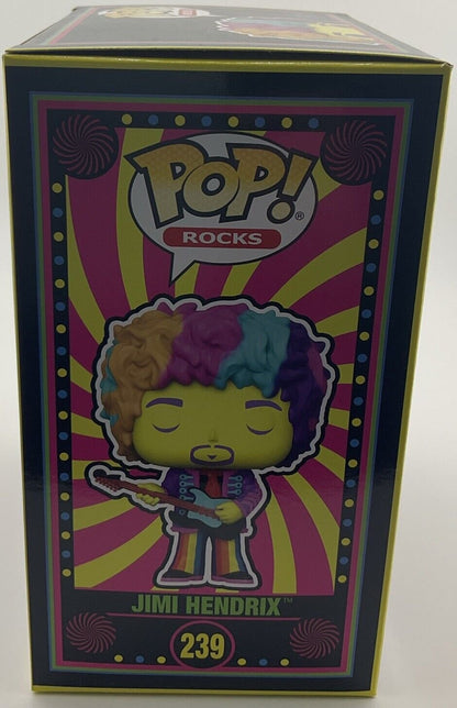 Funko Pop Vinyl Rocks Jimi Hendrix 2021 Festival of Fun NYCC #239 Blacklight Exc