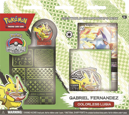 Pokemon TCG World Championship Deck 2023 Gabriel Fernandez Colorless Lugia Card Game Set