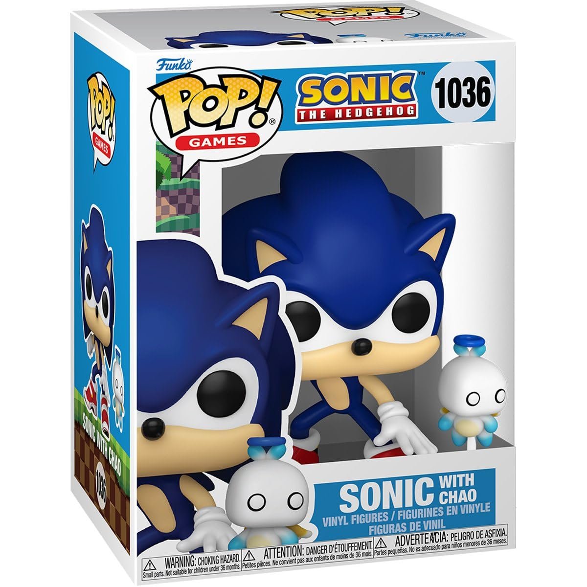 Sonic with Chao Funko Pop! Games Sonic The Hedgehog - Approx. 3 3/4" Collectible Vinyl Figure #1036 with Window Display Box