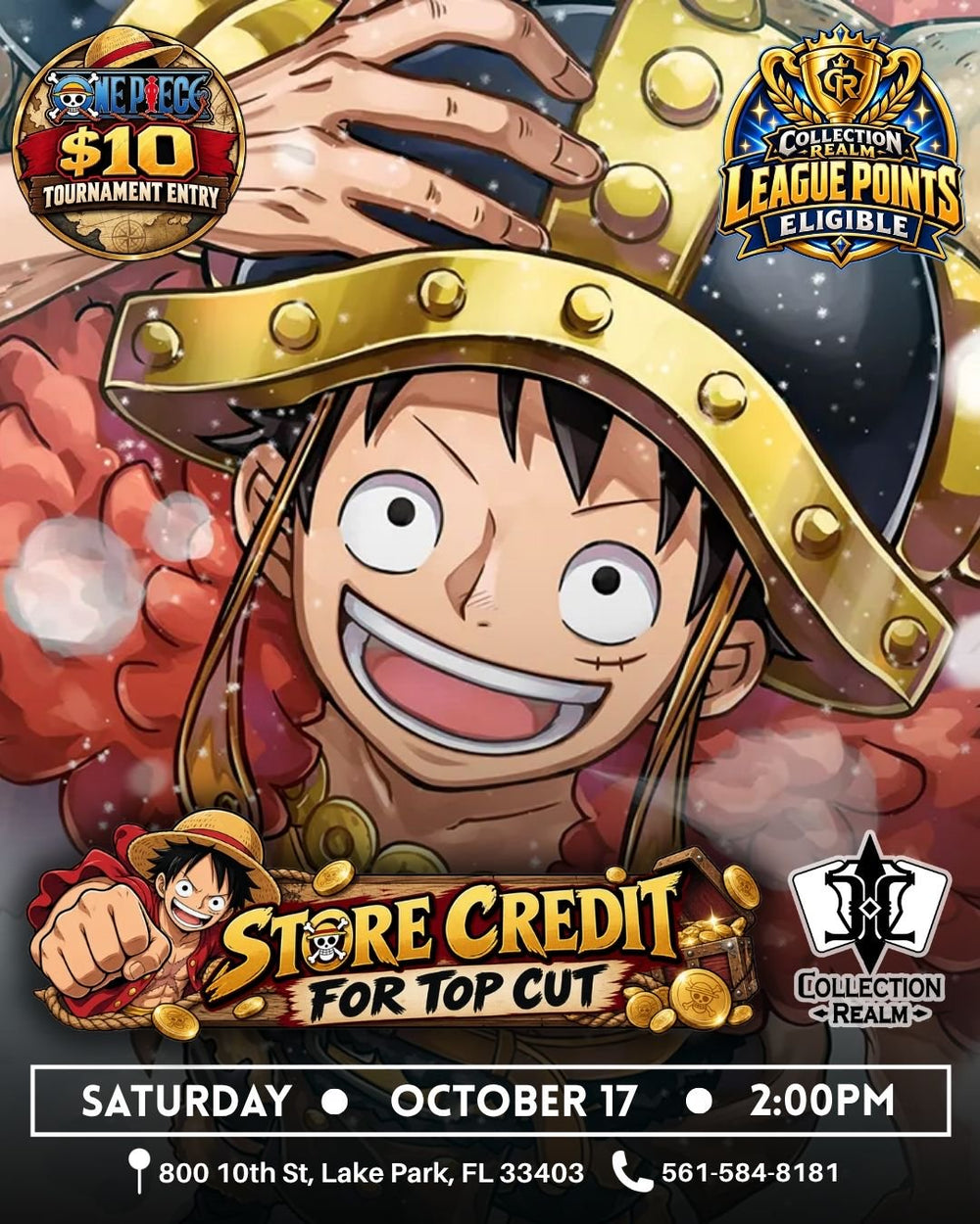 One Piece TCG League Points Eligible – October 17 2026 (Saturday 2PM)
