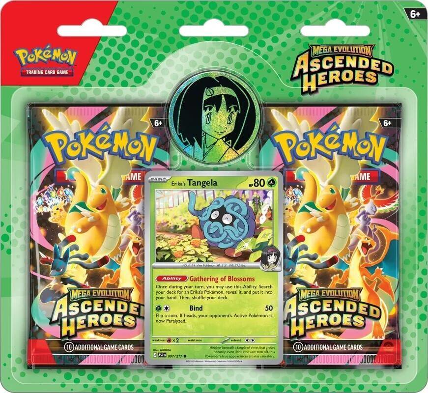 Pokemon Trading Card Game Mega Evolution 2.5 Ascended Heroes 2 Pack Blister Erika