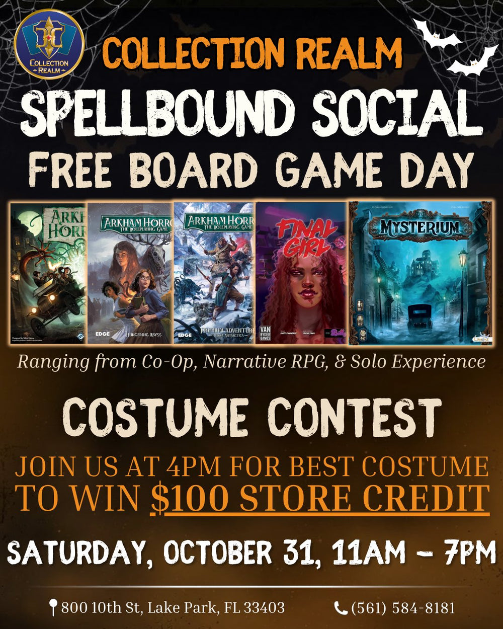 Spellbound Social - Free Board Game Day & Costume Contest