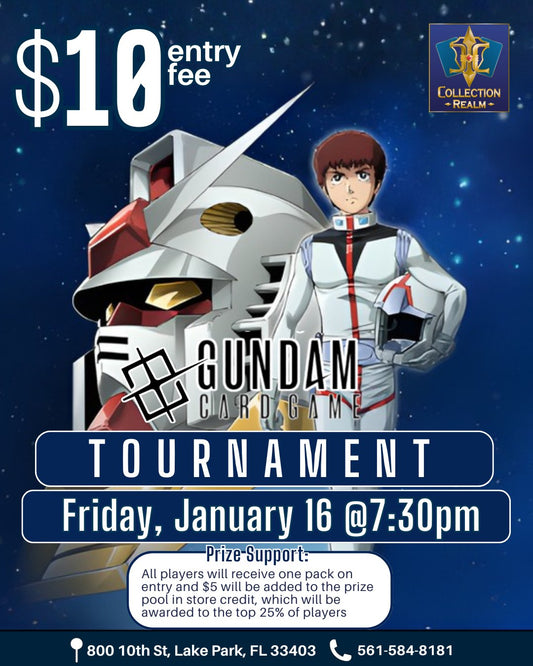 Gundam Card Game Tournament – January 16 (Friday, 7:30 PM)