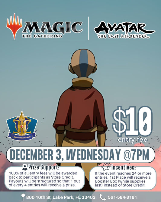 Magic The Gathering: Avatar The Last Airbender Tournament – December 3, Wednesday, 7:00 PM