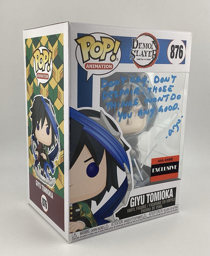 Funko Pop!  Demon Slayer: Kimetsu no Yaiba - Giyu Tomioka - Signed Johnny Y.B