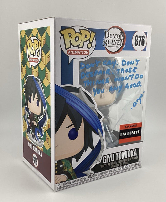 Funko Pop!  Demon Slayer: Kimetsu no Yaiba - Giyu Tomioka - Signed Johnny Y.B