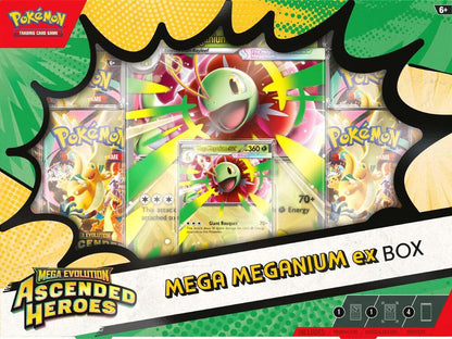 Pokemon TCG Mega Evolution Ascended Heroes Mega Meganium ex Box Trading Card Game Set