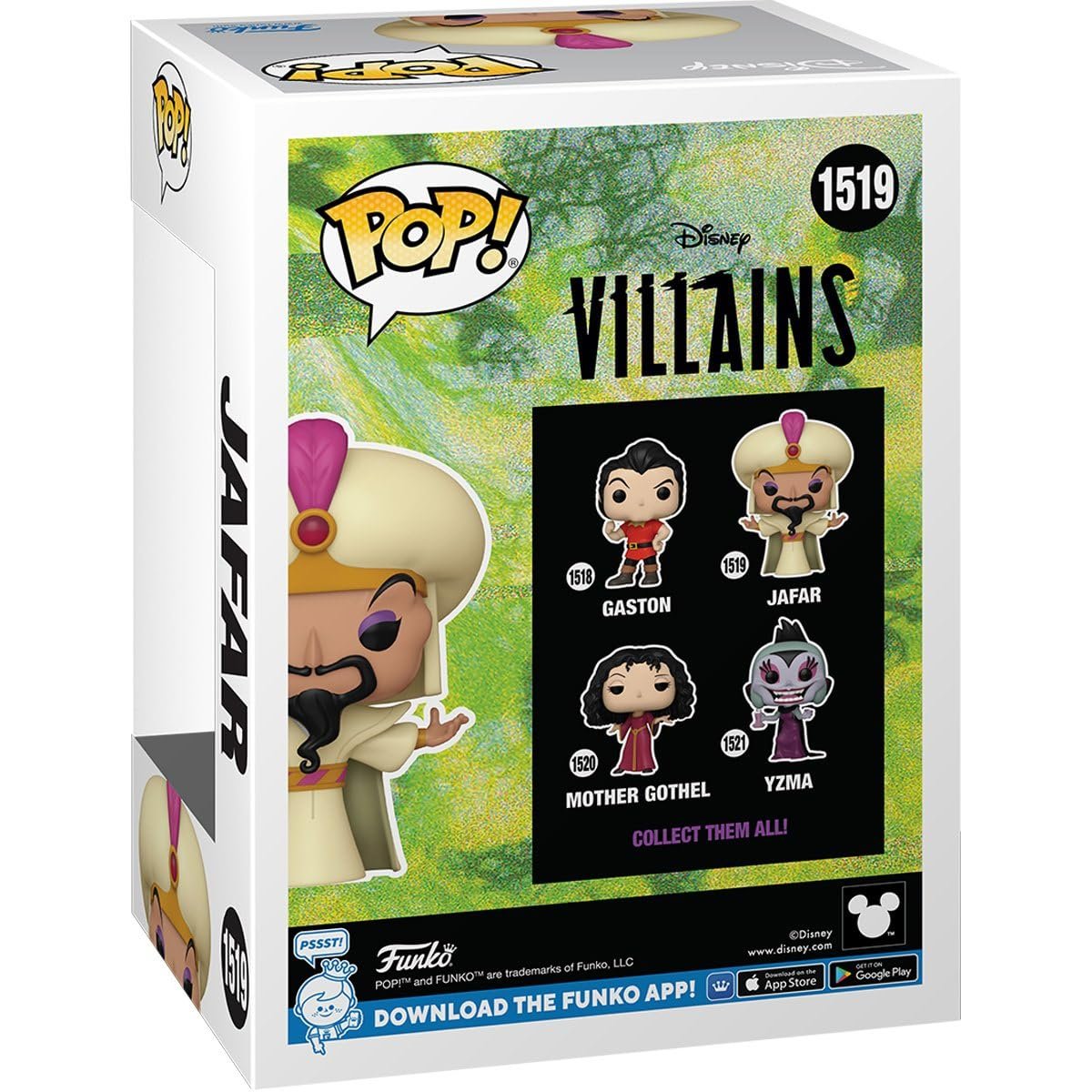 Jafar Funko Pop! Disney Villains: Aladdin - Approx. 5" Collectible Vinyl Figure #1519 with Window Display Box