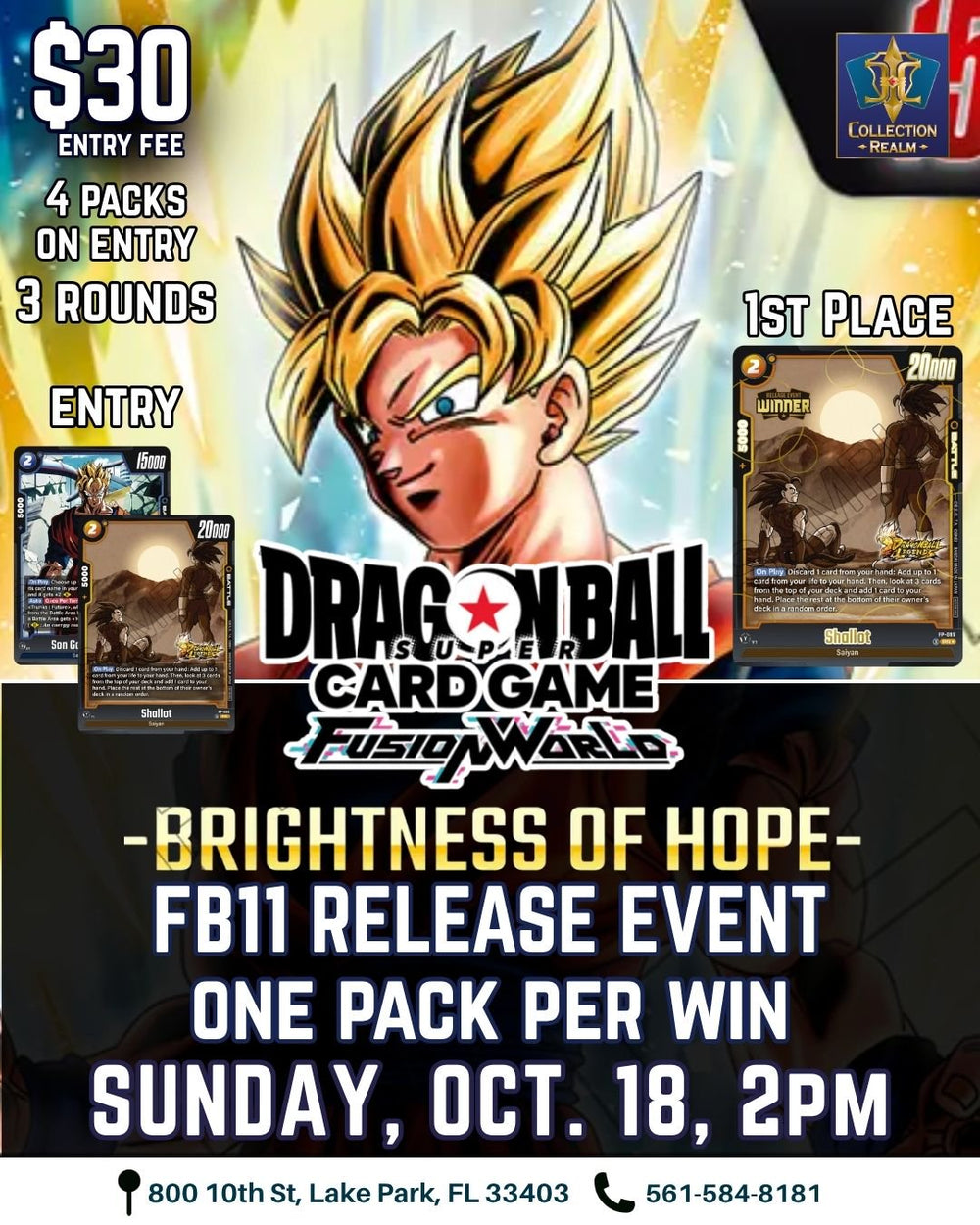 Dragon Ball Super Fusion World FB11 Release Event – October 18, 2026 (Sunday 2PM)