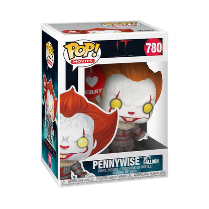 Pennywise with Balloon Funko Pop! Movies IT Chapter Two - Approx. 3 3/4" Collectible Vinyl Figure #780 with Display Box Protector Case