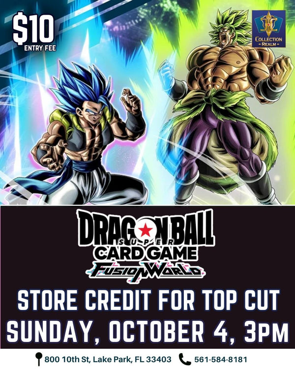 Dragon Ball Super Card Game Fusion World Tournament – October 4, 2026 (Sunday 3:00 PM)