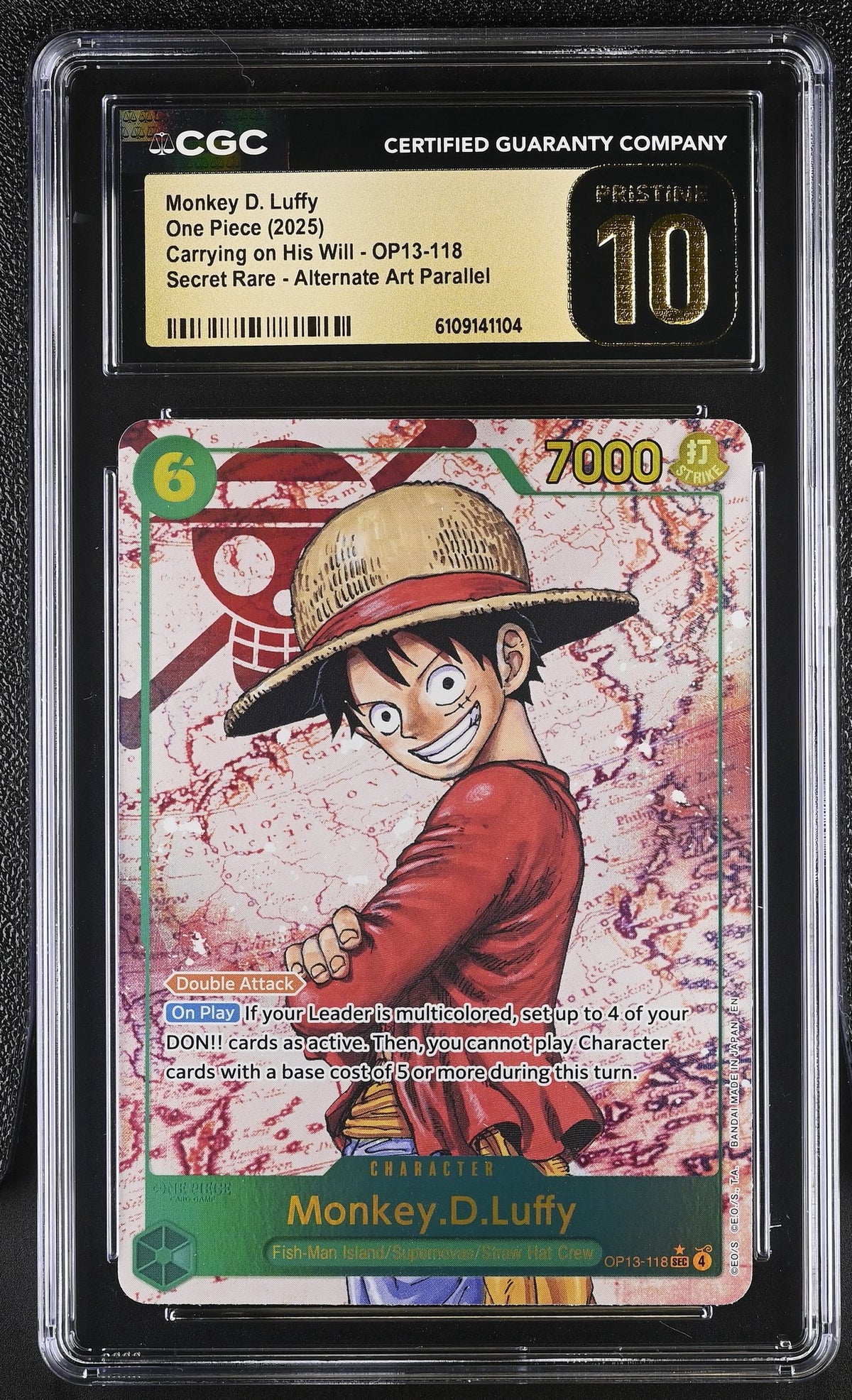 One Piece Luffy OP13-118 ALT CGC 10 1104