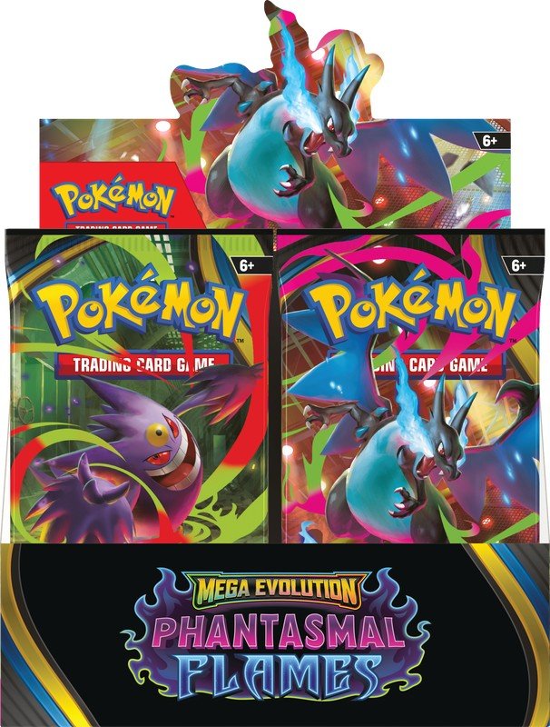 buy unopened pokemon cards Pokémon TCG Mega Evolution Phantasmal Flames Booster Box – Sealed Poké – COLLECTION REALM