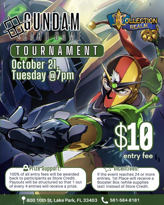 Gundam Card Game Tournament – Tuesday, October 21 at 7:00 PM
