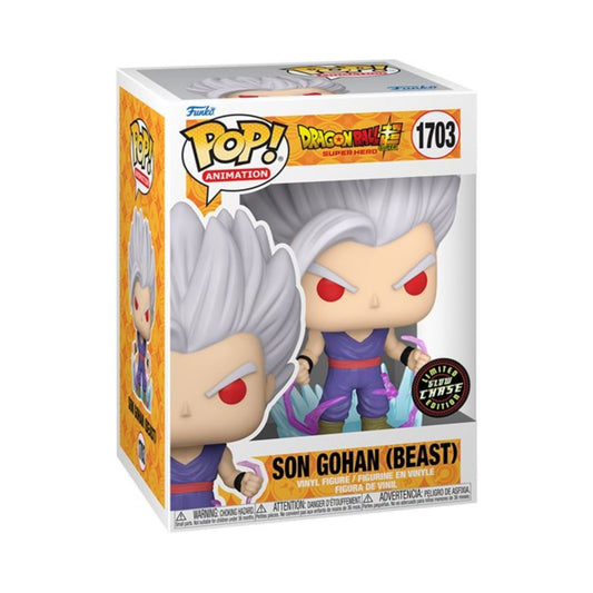 Son Gohan (Beast) Funko Pop! Animation: Dragon Ball Super Hero - Glow Chase Limited Edition Collectible Vinyl Figure #1703 with Window Display Box