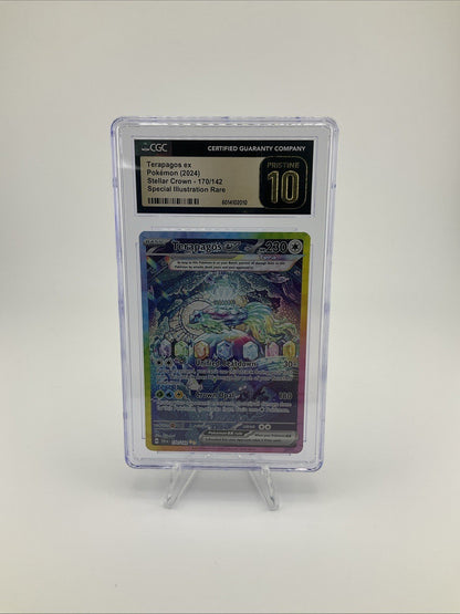 Pokémon TCG Terapagos ex 170/142 Sv07: Stellar Crown Holo CGC Pristine 10