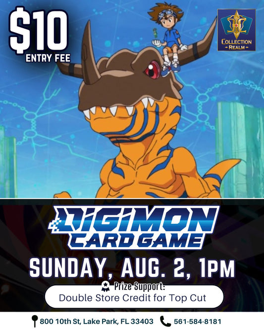 Digimon Card Game Tournament – August 2, 2026 (Sunday 1:00 PM)