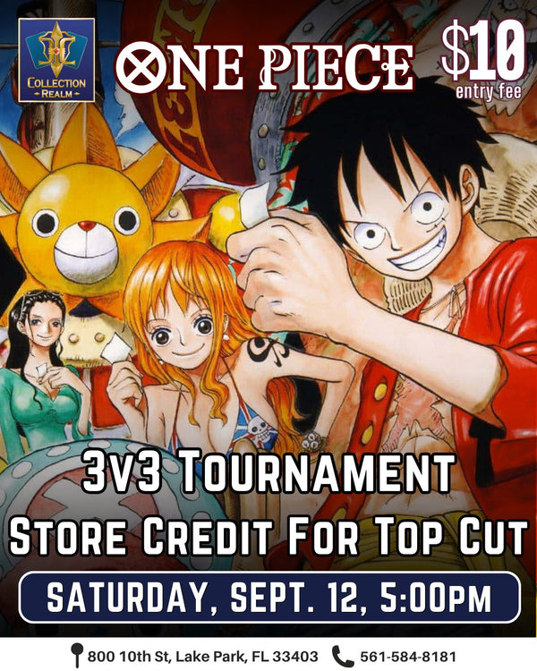 One Piece Card Game 3v3 Tournament – September 12, 2026 (Saturday 5:00 PM)