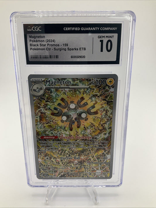 CGC 10 Magneton 159 Surging Sparks Pokemon Center ETB Promo Pokémon TCG