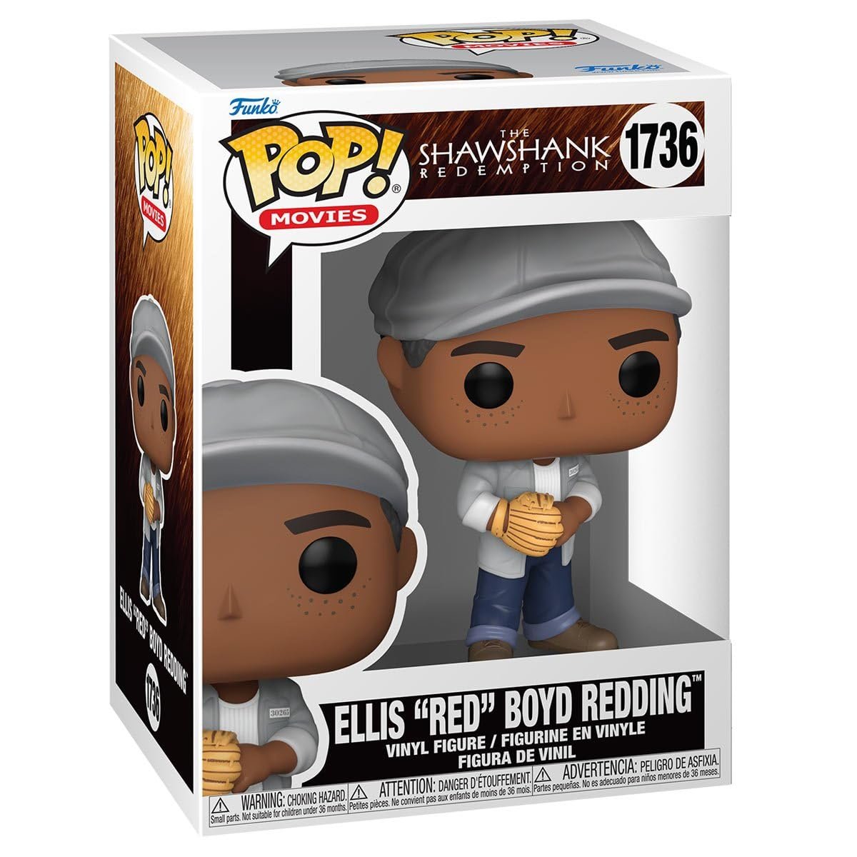 Ellis 'Red' Boyd Redding Funko Pop! Movies: The Shawshank Redemption - Approx. 4" Collectible Vinyl Figure #1736 with Window Display Box