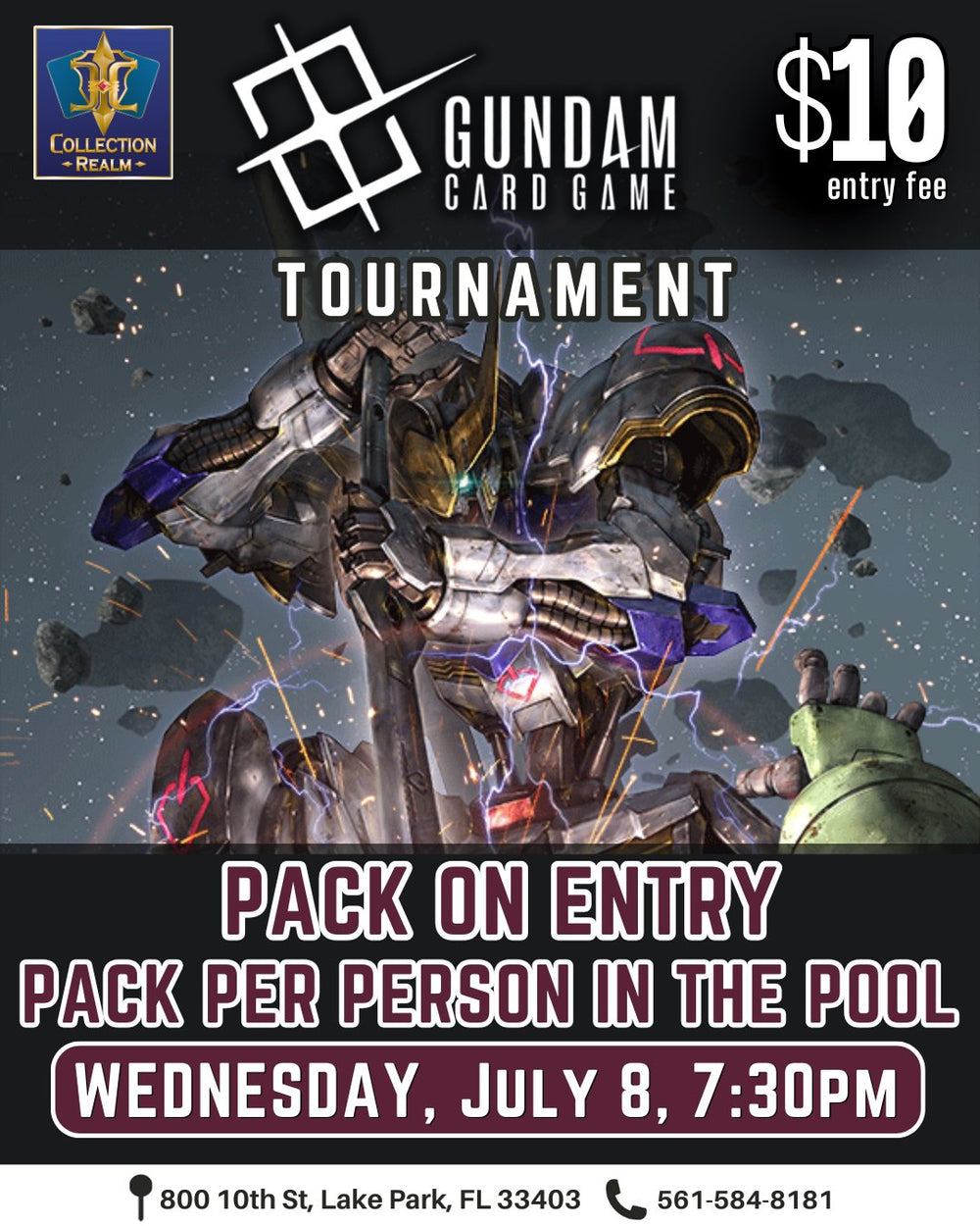 Gundam Card Game Tournament – July 8, 2026 (Wednesday 7:30 PM)