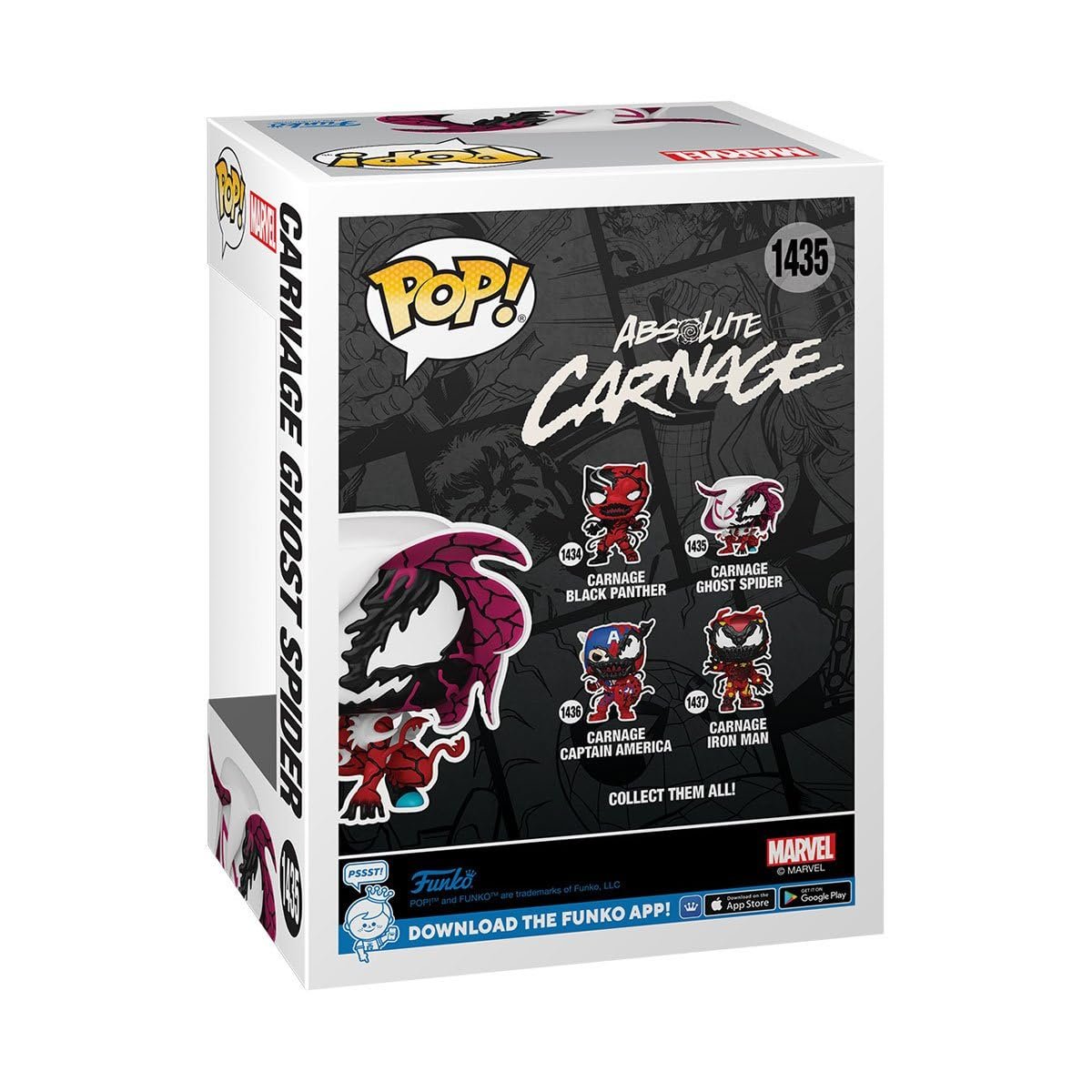 Carnage Ghost Spider Funko Pop! Marvel - Approx. 3" Collectible Epic Symbiote Fusion Bobblehead 1435 with Display Box Protector Case