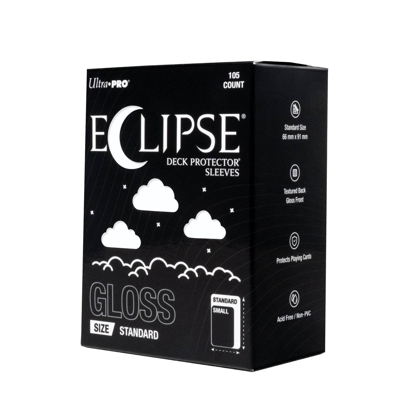 Ultra PRO Eclipse Gloss Deck Protector Sleeves Arctic White 105CT, Standard Size Card Sleeves for TCG, Trading Cards, Collectibles, Durable Opaque Sleeves, Smooth Shuffle Protection (PRE-ORDER AUGUST)