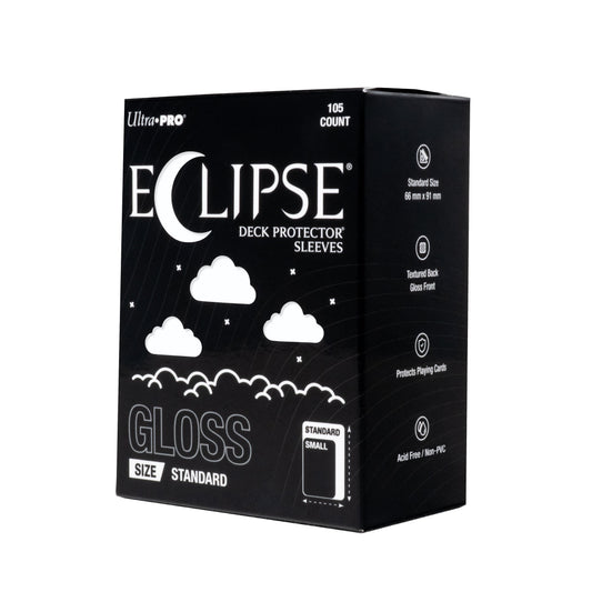 Ultra PRO Eclipse Gloss Deck Protector Sleeves Arctic White 105CT, Standard Size Card Sleeves for TCG, Trading Cards, Collectibles, Durable Opaque Sleeves, Smooth Shuffle Protection (PRE-ORDER AUGUST)