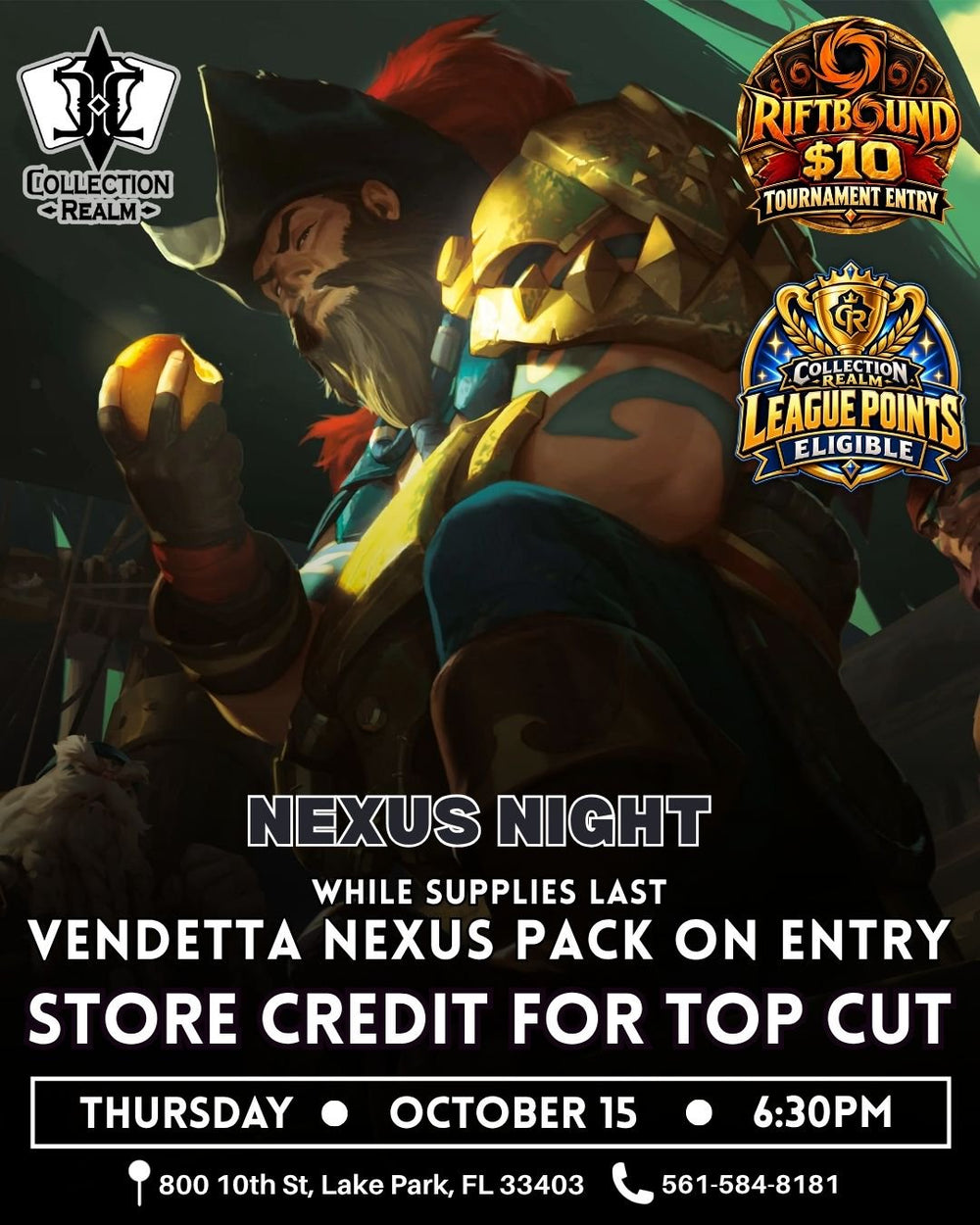 Riftbound Nexus Night League Points – October 15 2026 (Thursday 6:30PM)