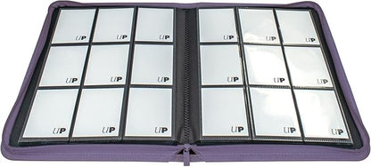 Ultra PRO Vivid Purple Zippered PRO Binder 9 Pocket 360 Card Storage Album