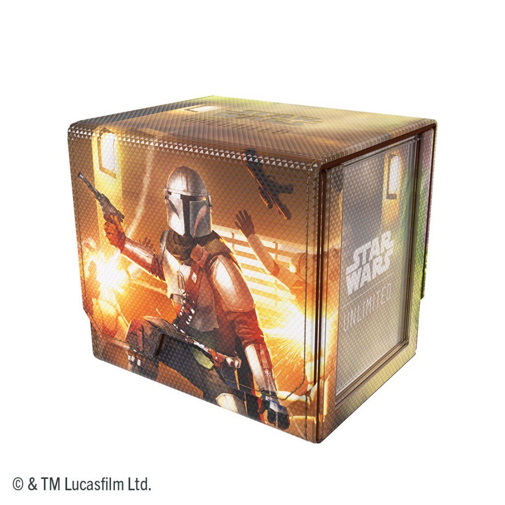 Star Wars Unlimited Deck Pod The Mandalorian & Grogu, Premium Deck Box with UV-Protected Slide Card Case, 60-Card Double-Sleeved Deck Holder, Token Drawer, Magnetic Convertible Closure (PRE-ORDER)