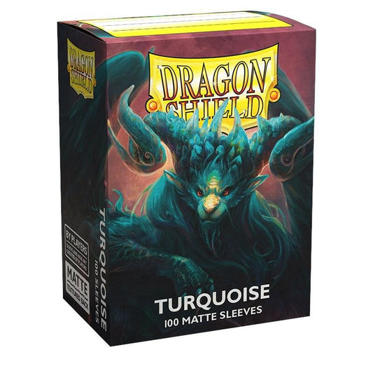 Dragon Shield durable matte card protector sleeves Turquoise color