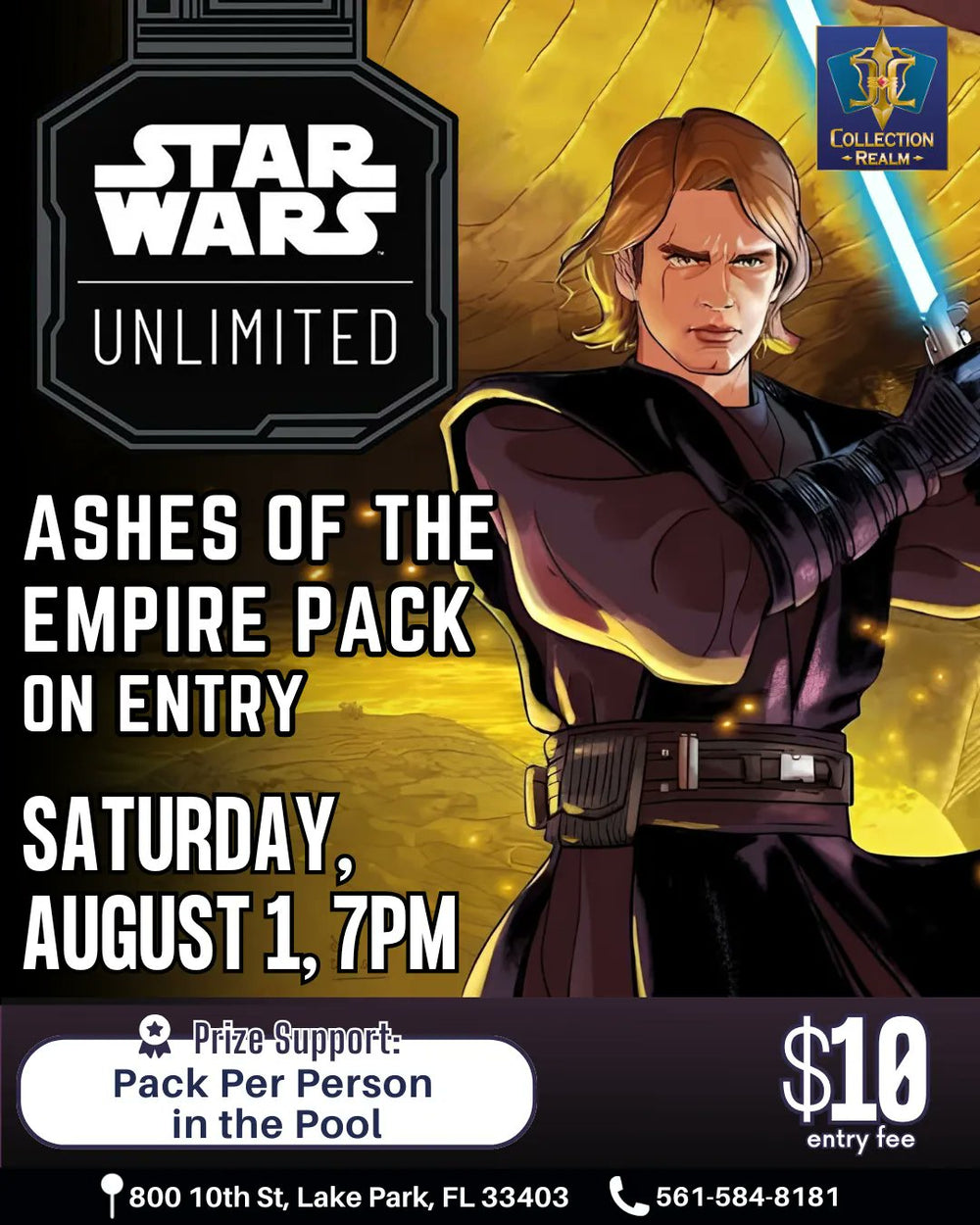 Star Wars Unlimited Tournament – August 1, 2026 (Saturday 7:00 PM)